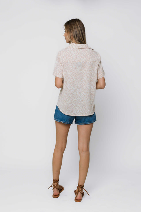 Nina-Roll Cuff Short Sleeve Shirt